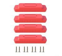 Zoegneer Lot de 4 pieds de montage en ABS avec vis pour système de boîte à outils Rouge Support de rangement robuste pour chariot et mallette Accessoires de quincaillerie 1, 2, 4, 6, 8 ou 10