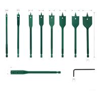 Zoegneer Lot de 6 forets à bois plats de 6 à 25 mm en acier à haute teneur en carbone à trois pointes pour serrure de porte d'armoire, coupe de trou, meubles de travail du bois, projets de bricolage