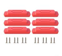 Zoegneer Lot de 6 pieds de montage en ABS avec vis pour système de boîte à outils Rouge Fixation robuste pour chariot et mallette Accessoires 1, 2, 4, 6, 8 ou 10 pièces