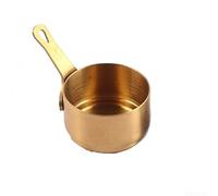 Zoegneer Mini casserole à sauce en acier inoxydable 304 de 100 ml, résistante aux hautes températures, antiadhésive, petite casserole à lait (doré (100 ml)