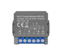 Zoegneer Module de commutateur de rideau WiFi intelligent avec télécommande RF433 pour la plupart des boîtes d'installation, prend en charge l'application mobile et le contrôle vocal pour un