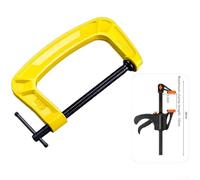 Zoegneer Pince G en fer ductile robuste de qualité industrielle avec poignée antidérapante ergonomique en T pour bois, métal, plastique, jaune, 16,5 x 10 x 1,6 cm (I)