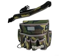 Zoegneer Sac à outils en tissu Oxford pour électricien, ceinture réglable, multifonction, pochette de rangement pour tournevis, pinces, marteaux, ciseaux, règles, clous, vis, convient pour