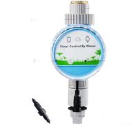 Zoegneer Smart WiFi Minuteur d'arrosage automatique pour plantes avec télécommande sans fil étanche IP68 pour jardin, pelouse, serre, système goutte à goutte, bleu
