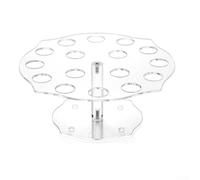 Zoegneer Support de cornet de crème glacée en acrylique transparent avec 16 emplacements pour fêtes, événements de vente au détail et cônes de collation, assemblage facile