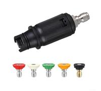 Zoegneer Tête de buse réglable pour nettoyeur haute pression de 2,5 cm à connexion rapide 3000 PSI Turbo rotatif pour tâches de nettoyage polyvalentes pour nettoyeur haute pression Accessoires pour