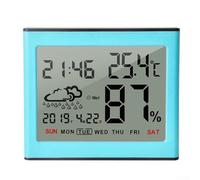 Zoegneer Thermomètre d'intérieur électronique et hygromètre avec plage de température de -10 °C à 50 °C - Mesure de l'humidité de 10 à 99 % RH - Grand écran affichant la température et l'humidité
