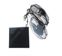 Zoegneer Ventilateur de charge USB à énergie solaire 4,5 W 6 V avec panneau en silicone monocristallin pour téléphone portable et banque d'alimentation pour le camping, l'extérieur, les voyages, la