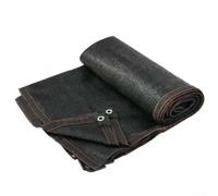 Zoegneer Voile d'ombrage en polyéthylène haute densité - Taux d'ombrage de 70 % - Anti-UV - Respirant - Protection solaire pour plantes, voiture, serre, terrasse, piscine - Noir avec bord orange - 2 x