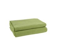 zoeppritz since 1828' Couverture Polaire Douce - Plaid Polaire avec Point de Crochet - Douillette - 220x240 cm - De, 650 Green, 220 x 240 cm