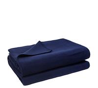 zoeppritz since 1828' Couverture Polaire Douce - Plaid Polaire avec Point de Crochet - Douillette - 220x240 cm - De, 595 Dark Marina, 220 x 240 cm