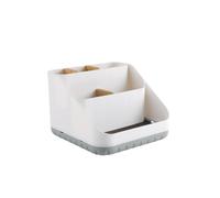 ZoeQide Porte Dentifrice 6 Compartiments, Organisateur Brosse a Dents Noir | Organisateur lavabo à 3 rangées avec base amovible, drainage et pieds antidérapants pour brosses électriques et dentifrice