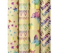 ZOEWIE Geschenkpapier Röllchen Premium Rainbow 25 Stück Verkaufseinheit 92089 4058653100987