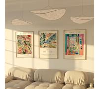 ZoeyAustin® Poster Set 3x Affiches Double Face | Sans Cadre | Tableau Décoration Murale | Affiche Murale Moderne pour Salon, Chambre, Bureau | Poster Mural Art (30cm x 42cm, Matisse Klimt)