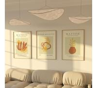 ZoeyAustin® Poster Set 3x Affiches Double Face | Sans Cadre | Tableau Décoration Murale | Affiche Murale Moderne pour Salon, Chambre, Bureau | Poster Mural Art (30cm x 42cm, Matisse 3)