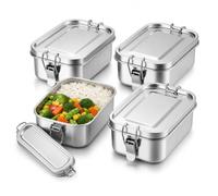 ZOFUN Lot de 4 boîtes Bento en acier 304
