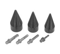 Zohisin Foret à fendre Le Bois Kit de séparateur de cône de 32mm 42mm 50mm avec Plusieurs tiges pour Le Forage du Bois de Chauffage à la Maison en Plein air Camping Utilisation à la Ferme