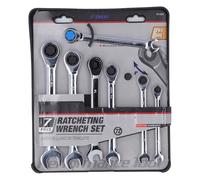 Zohisin Jeu de clés à cliquet fixes, outils manuels électriques en acier plaqué combiné pour la réparation de véhicules, l'entretien des machines et l'usage domestique