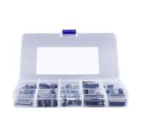 Zohisin Jeu de puces de Circuit intégré, 10 Types, 150 pièces, Kit d'adaptateur de Prise IC à Broche Plate pour Les projets de réparation électronique, Bricolage