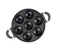Zohuwerui Moule à gâteau en fonte pré-assaisonné avec poignée, 7 moules à gâteaux pour la cuisson, moule de cuisson anti-adhésif pour muffins, cupcakes, Yorkshire, pudding, biscuits, scones, de