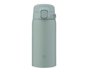 Zojirushi SU-BA36/48 Tasse isotherme, passe au lave-vaisselle, ouverture en une touche, bouchon sans couture pour un nettoyage facile, isolation sous vide en acier inoxydable (vert calme, 360 ml)