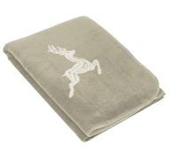 ZOLLNER Couverture Douillette en 150x200 cm - Couverture réversible Moelleuse et Douce en Deux Couleurs sobres - Tissage cerf Tendance en Taupe - Tissu mélangé - Lavable à 40°C - certifiée Oeko Tex®