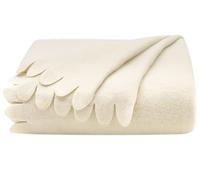 ZOLLNER Couverture en Polaire, 100% Polyester, 130x170 cm, Beige.