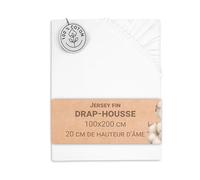 ZOLLNER Drap-Housse en 100x200 cm - avec élastique intégré - Coton - Lavable jusqu'à 95°C - qualité hôtelière - certifié Oeko Tex®