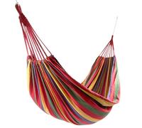 ZOLLNER Hamac 210x150 cm - pour Une Personne - en Tissu mélangé - avec Sac de Transport Pratique - Beau Design à Rayures - Grande capacité de Charge - en Rouge