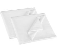 ZOLLNER Lot de 2 Drap ou Couette pour l'été - en Pur Coton - 150x260 cm en Blanc - qualité renforcé Dense - sans élastique - qualité hôtelière