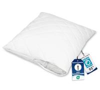 ZOLLNER Protection d'oreiller matelassée en 70x90 cm - Housse de Protection Respirante avec Fermeture éclair - mélange de Coton - Lavable à 95°C - qualité hôtelière - certifiée Oeko Tex®