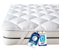ZOLLNER Protège-Matelas 180x200 cm - Surmatelas avec élastiques Pratiques aux Coins - Convient aux Personnes allergiques - Polyester - Lavable jusqu'à 60 °C - Qualité hôtelière