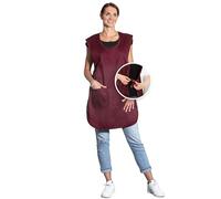 ZOLLNER Tablier - protection durable des vêtements, couleur rouge - taille universelle - avec boutons-pression pratiques et poche latérale - lavable jusqu'à 60 °C - certifié Oeko Tex®