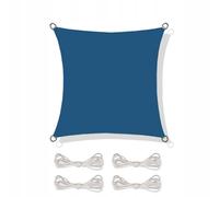 Zolta Voile d'ombrage étanche Voile d'ombrage carré 4x4 m - protection UV pour patio jardin terrasse et balcon protection solaire - bleu foncé