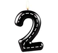 Zolunu Bougie d'anniversaire en forme de voiture de course métallique - Décoration de gâteau pour enfants - Cadeau unique pour les amateurs de voitures de course