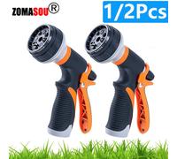 ZOMASOU 1/2 pièces tuyau d'arrosage pistolet de pulvérisation d'eau 8 Modes lavage de voiture pulvérisateur haute pression buse d'arrosage pour plante pelouse cour Jet d'eau 2Pcs