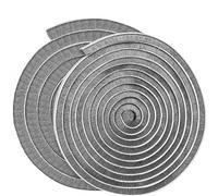 ZOMPAGO Lot de 2 rouleaux de brosse adhésive puissante pour décapage des intempéries - 2,3 cm (H) x 1 cm (l) x 10 m - Joint de porte pour fenêtres et portes coulissantes, insonorisant, butée de