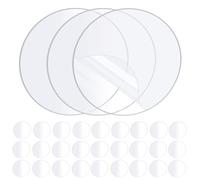 ZOMPAGO Lot de 30 pastilles adhésives double face (rondes), haute résistance, imperméables, pour images et douche, transparents et amovibles sans laisser de résidus