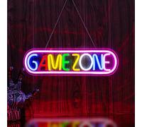 Zone de jeu signe gamer LED néon pour la décoration de la salle, aire de jeux, trou de l'homme, bar, adolescent, ami, cadeau pour garçon (coloré)