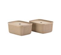 Zone Denmark Boîte de rangement Pulp 23x32 cm. lot de 2 Natural Brown