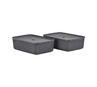 Zone Denmark Boîte de rangement Pulp 32x48 cm. lot de 2 Black