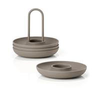 Zone Denmark Coquetiers avec support Singles. lot de 4 Taupe