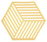 Zone Denmark - Dessous De Plat Hexagon en Silicone - Design GéoméTrique Moderne - Résistant À 250°C - Lave-Vaisselle - Dimensions 16 x 14 x 0,9 cm - Abricot