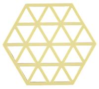 Zone Denmark - Dessous De Plat Triangle en Silicone - Design GéoméTrique Moderne - Résistant À 250°C - Lave-Vaisselle - Dimensions 16 x 14 x 0,9 cm - Chardonnay