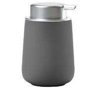 Zone Denmark - Distributeur de Savon Nova - 0,25 L - 8 x 11,5 cm - Salle de Bain - Design Danois ÉLéGant en Porcelaine - Surface Douce, DéTails en Acier - Gris