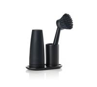Zone Denmark Ensemble pour lave-vaisselle Singles, 3 pièces, distributeur de savon, brosse à vaisselle, support pour ustensiles, céramique, Black, 332056