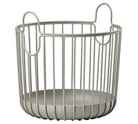 ZONE DENMARK INU Panier de Rangement Petit Panier de Rangement pour Cuisine, Salle de Bain Chambre Chambre d'enfant Bureau à domicile en Métal Diamètre 20 cm Hauteur 20 cm Taupe