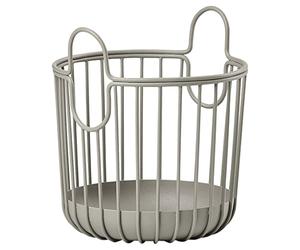 ZONE DENMARK INU Panier de Rangement Petit Panier de Rangement pour Cuisine, Salle de Bain Chambre Chambre Enfant Bureau en Métal Diamètre 10.5cm Hauteur 13.5cm Taupe