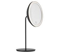 Zone Denmark - Miroir de table - Lumière & Grossissement 5x - Tactile, 3 Intensités, Arrêt Automatique 10min - Sans Fil - Nécessite 4 piles AA (non incluses) - Idéal Maquillage & Epilation - Noir