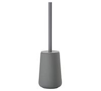 Zone Denmark Nova One - Brosse WC en Céramique avec Porte-Brosse Assorti - Revêtement Soft Touch - Poignée en Acier Inoxydable - Longueur 10,3 Cm - Hauteur 37 Cm - Gris Acier